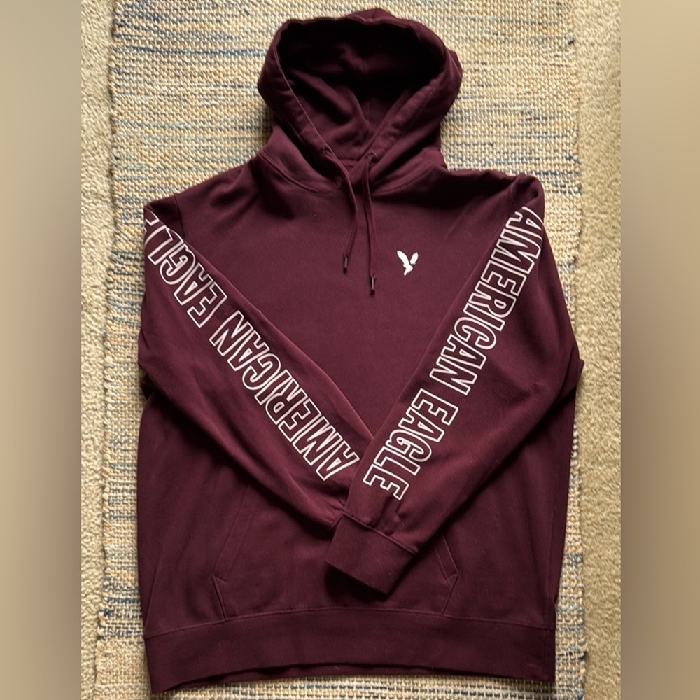 American Eagle Outfitters Men's Maroon Hoodie XXL